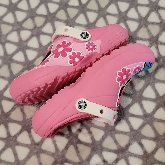 Crocs Classic Lined Disney Minnie Mouse Clog Pink Shoes Size Junior Youth 2 - Picture 10 of 13